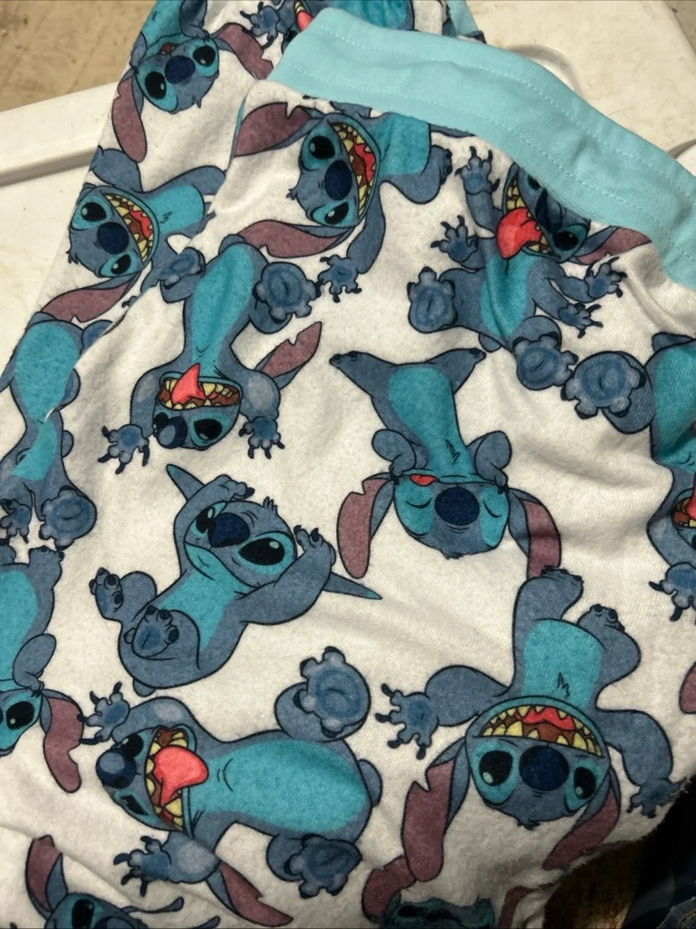 Disney Stitch Blue & White Women's Pajama Pants - Picture 3 of 4